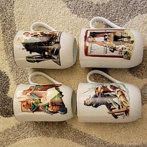 Museum Collections mugs (4) inspired by Norman Rockwell 1986